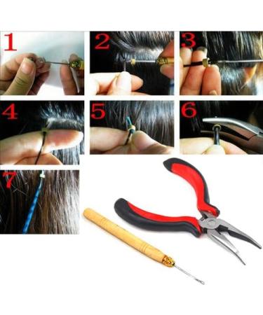Accessotech Pliers & Pulling Hook for Hair Extensions | Silicone Micro Rings - Optimized for Easy Installation - Buy Online on SooperMarket.com