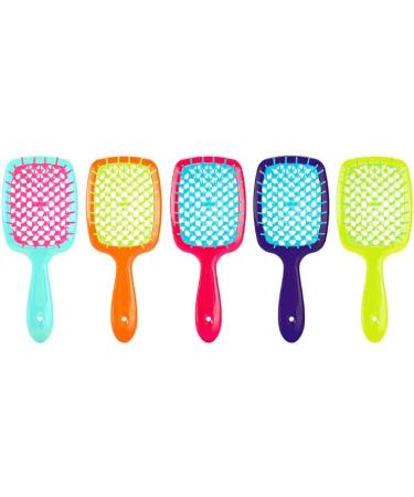 Comb Women's Scalp Massage Comb Hair Brush Women's Hollowed Out Home Salon Hair Styling Tool Comb Wide Tooth Comb (Color : Rose red-white) - Buy Online on SooperMarket.com