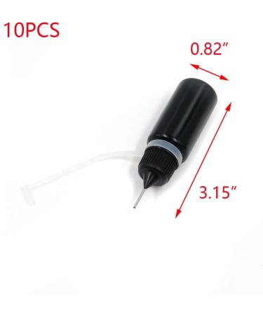 T Tulead Black Tip Applicator Metal Needle Plastic Bottle 10ml Precision Tip Applicator Bottles Pack of 10 Black 10ml - Buy Online on SooperMarket.com