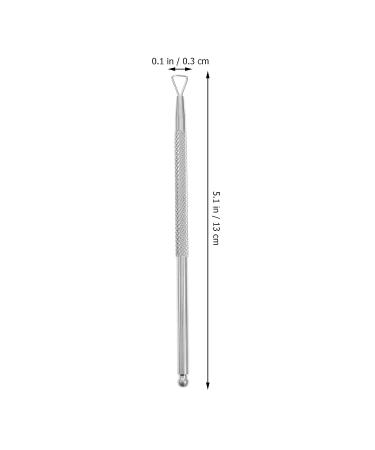 KALLORY Stainless Steel Nail Scraper and Cuticle Pusher Set - Triangle Gel Polish Remover Tool (4 Pcs, Silver) - Buy Online on SooperMarket.com