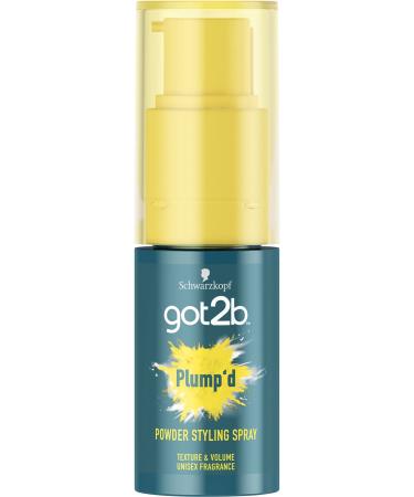 Schwarzkopf got2b Plump'd Volume Root Hair Powder Unisex Styling Spray Vegan Silicone Free 8g