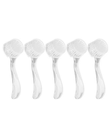 5pcs Dust Brush for Nails Nail Brush Manicure Nail Art Beauty Nail Polish with UV Gel (White)