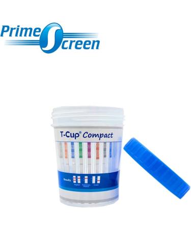 Prime Screen 12-Panel Drug Test Compact Cup - AMP, BAR, BUP, BZO, COC, mAMP/MET, MDMA, MOP/OPI, MTD, OXY, PCP, THC - 1 Pack - Buy Online on SooperMarket.com