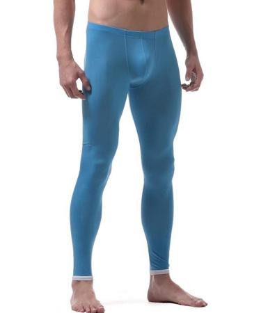 K-Men Men's Ice Silk Low Rise Slim Legging Pant Mesh Long Trousers - Small Blue - Buy Online on SooperMarket.com