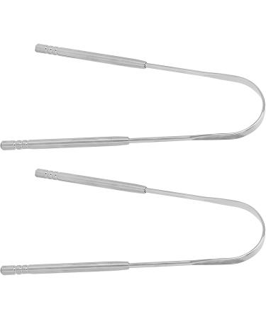 Hiraith U-Shaped Stainless Steel Tongue Scraper | Bad Breath Removal & Oral Health Protection - Buy Online on SooperMarket.com