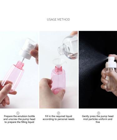 YAMYONE 2Pcs 60ml Fine Mist Spray Bottle Set for Travel - Refillable Containers for Essential Oils, Perfume, Toners - Perfect for Hair & Makeup On-The-Go - Buy Online on SooperMarket.com