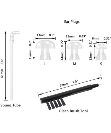 JIAHAO 2 x Sound Tubes + 6 x Ear Plugs/Pieces/Domes + 3in1 Hearing Aids Cleaning Tool - Buy Online on SooperMarket.com