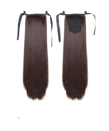 Wig Piece 18-38 Inch Straight Drawstring Ponytail Synthetic Hair Piece Pony Tail Clipped Into Hair Extension 28inches 2I33