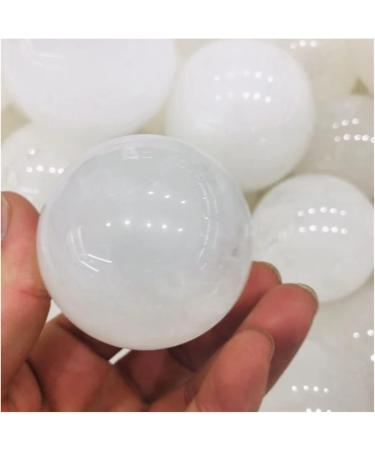 Natural Crystal Rough Natural Sphere 1pc Natural White Clear Calcite Crystal Spheres Balls for Gift for Decoration Gift Decoration feng Shui. (Color : 55-65mm) - Buy Online on SooperMarket.com
