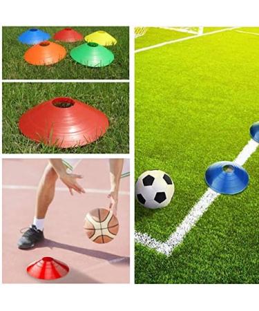 IROCH 50 Pack Soccer Cones Set with Holder & Bag - Training Field Marker Disc Cones for Football, Kids Sports - Colorful - Buy Online on SooperMarket.com