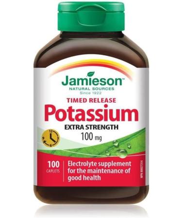 Jamieson Potassium 100mg 100 Caplets & MegaCal Calcium 650mg 100+20 Tablets Mineral Supplement+ Calcium 650mg - Buy Online on SooperMarket.com