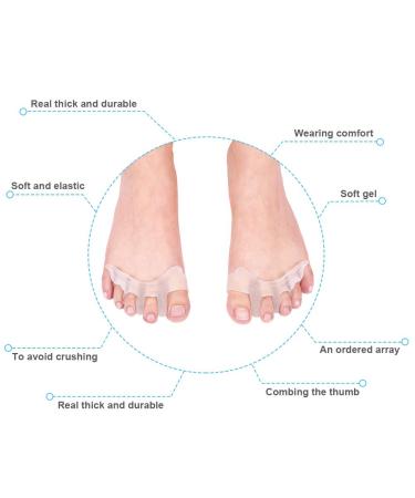 1 Pair Gel Toe Separators for Bunions & Overlapping Toes - Toe Straightener and Big Toe Corrector - Buy Online on SooperMarket.com