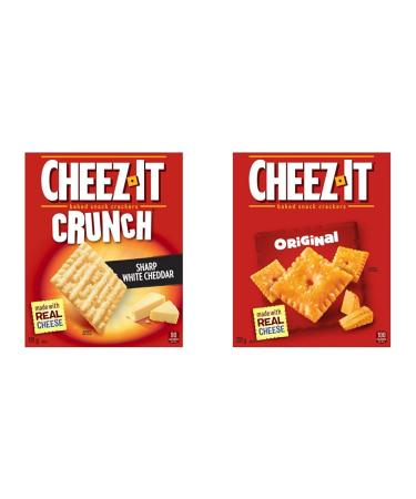 Cheez-It Crunch Sharp White Cheddar 191 Grams & Original 200 Grams Sharp White Cheddar + Cheez-It Original