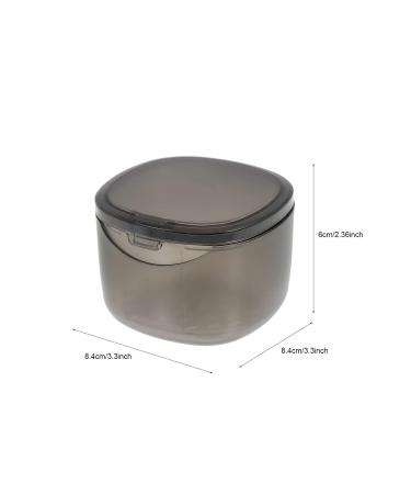 Denture Case: Reusable Plastic Storage Box for False Teeth - Grey | Orthodontic Retainer & Mouth Guard Holder for Travel & Home - Buy Online on SooperMarket.com