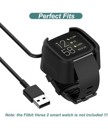 Kissmart Charger for Fitbit Versa 2  Replacement Charging Cable Dock Cradle with 3.3ft USB Cord for Fitbit Versa 2 Smartwatch - Buy Online on SooperMarket.com
