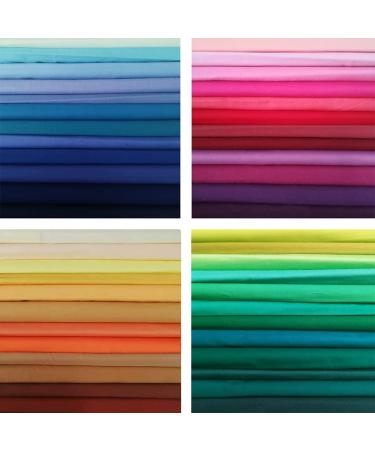 50 PCS 8 x 8 Precut Multi-Colors Cotton Fabric Squares Fabric Bundles for Sewing & Quilting Beginners