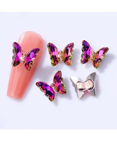 3D Nail Art Rhinestone Crystal AB Butterfly Charms Sparkle Nail Decoration Jewerlry Hand Craft DIY Accessories (MJ18)