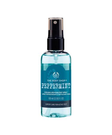 The Body Shop Peppermint Cooling & Reviving Foot Spray   For Tired  Achy Feet   Vegan   3.3 oz