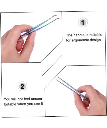 Buy 2 Sets of Colorful Stainless Steel Eyelash Tweezers - 13x1cm Perfect for Lengthening - International Shipping Available - Buy Online on SooperMarket.com