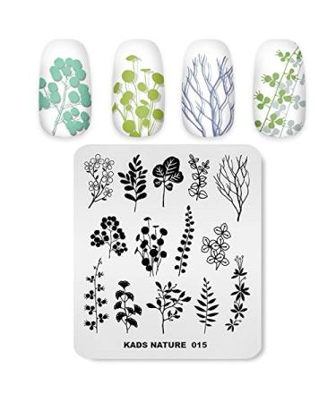 Alexnailart Nail Art Stamping Plates Set Flower Print Manicure Template Nail Art Tools (NA015)