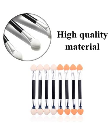 30 pcs Disposable Dual-Sided Eye Shadow Sponge Brushes | Professional Double-End Makeup Applicator Set | Manicure Cosmetic Tool | 9.5CM Aluminum Tube - Buy Online on SooperMarket.com