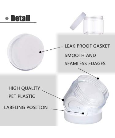 20 PCS 2oz White Wide-Mouth Empty Jars with Lids - Refillable Storage Containers for Cosmetics, Candy, Beads, Slime, Crafts, Creams & Gifts - Buy Online on SooperMarket.com