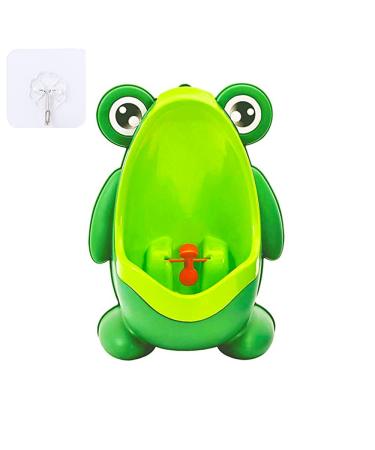Frog Pee Training,Cute Potty Training Urinal for Boys with Funny Aiming Target,Green Urinals for Toddler Boy