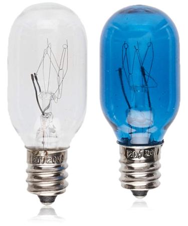 Conair Incandescent Mirror Replacement Bulbs, 20W, 1 clear & 1 blue 2 Count (Pack of 1)