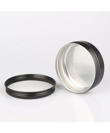Zeoabsy 10 Pieces 100ml Matte Black Aluminum Empty Jars - Round Doses with Screw Cap for International Shipping - Buy Online on SooperMarket.com