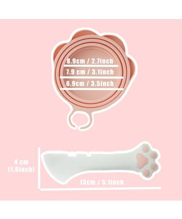 Meow&Woof Cover for Pet Can Food/Cat Wet Food Spoon/Lid for Dog Cans/Cute Paw Shape One Lid One Spoon Pack (Gray) Grey - Buy Online on SooperMarket.com
