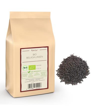Kamelur 1kg Bio Beluga lenses black - dried legumes organic without additives - black lentils organic in biodegradable packaging