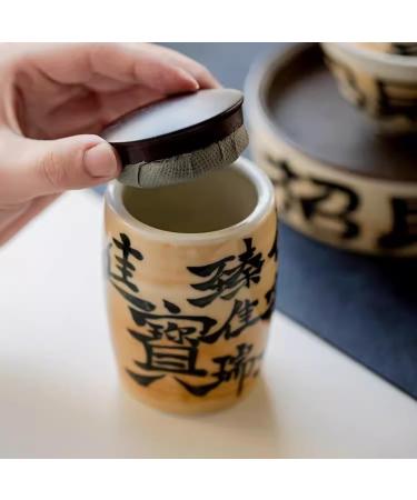 GUSMYPLG Tea Cans Retro Ceramic Tea Cans Sealed Cans Storage Cans Kung Fu Tea Sets Household Portable Tea Storage Cans Canisters Sets for the Kitchen - Buy Online on SooperMarket.com