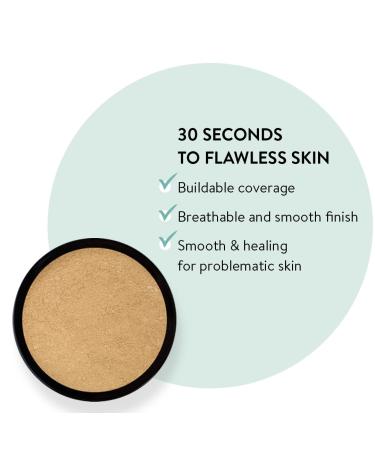 Emani Vegan Cosmetics Mineral Crushed Powder Foundation - Full Coverage HD Finish, Pore Minimizing, Organic & Vegan, Gluten/Cruelty Free, Buildable Coverage Sand (Medium) - Buy Online on SooperMarket.com