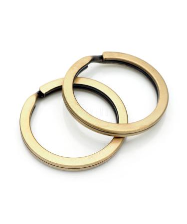 CRAFTMEMORE Key Rings Quality Keychain Rings Metal Flat Split Rings for Car Keys Attachment DIY Leathercraft 10pcs VTKR (1 (25mm) KR34  Brushed Brass) 1 (25 mm) KR34 Brushed Brass