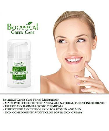 Botanical Green Care Facial Moisturizer - Organic & Natural Face Cream for Sensitive, Dry & Normal Skin - Anti-Aging & Anti-Wrinkle Formula for Women & Men - Buy Online on SooperMarket.com