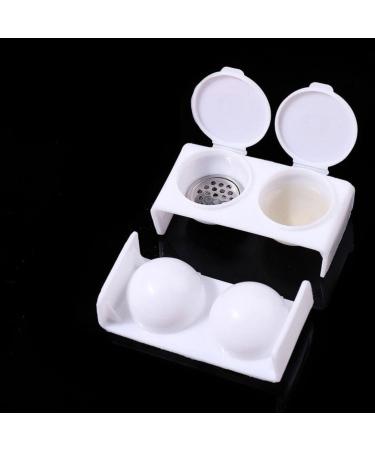 FOMIYES Double Cup Plastics Nail Art Cup Bowl Soaking Dish Dappen Dish with Lids for Mixing Acrylic Powder Liquid for Nail Art Manicures Tools - Buy Online on SooperMarket.com