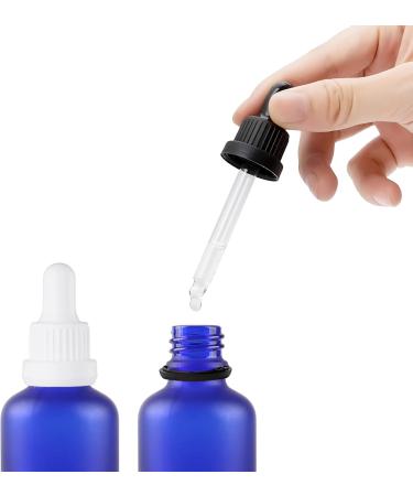 Zeoabsy 6 Pack 20ml Frosted Blue Glass Pipette Bottles Empty Essential Oil & Aromatherapy Drip Bottles with White Lock Pipette Ring  - Buy Online on SooperMarket.com