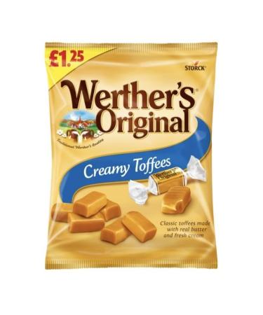 Werthers Original Creamy Toffees 110g Bag - Traditional Chewy Toffees Candy Made With Real Butter