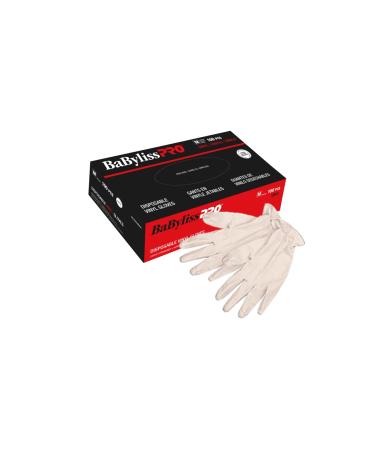 BaBylissPRO Disposable Vinyl Gloves Large 100 Count Medium