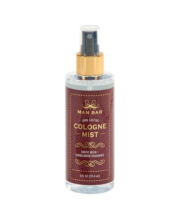 San Francisco Soap Company MAN BAR Cologne Mist Exotic Musk and Sandalwood - Long Lasting - Created with the Man in Mind - 6 fl oz