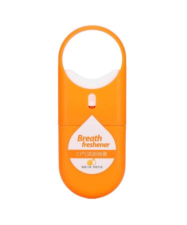 Mundspray removal of bad breath breathing freshness spray with a fine fog and peach taste long-lasting mouthpiece-mouth-freshness spray for everyday use (orange)