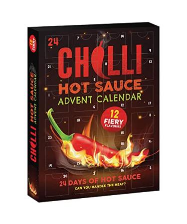 RA-HOMESTORE New 24 Days of Hot Sauce Chilli Lovers Advent Calendar 12 Fiery Flavours