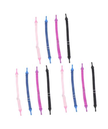 Plafope 8 pieces sorted older strap necklace glasses adjustable holder anti -practical young accessories cover children lanyard rope elastic glasses band 27x1x0.2cmx3pcs in color sortedx3st