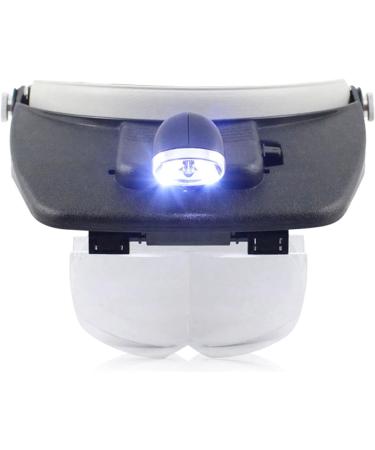Head Mount Magnifier with LED Lights Headband Magnifier Head-Mounted Glass 1.2X 1.8X 2.5X 3.5X Lens Head Mount Magnifier Jewelers Glasses - Buy Online on SooperMarket.com