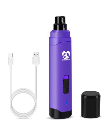 Casfuy claw grinder for dogs-professional 2-course-electrical-common claw cutter for pets painless paw care and smoothing for small medium-sized dogs and cats violet