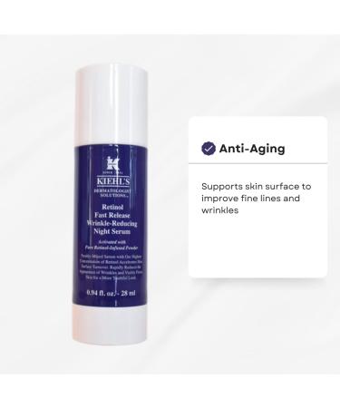 Kiehl's Retinol Fast-Release Night Serum - 0.94 oz | Wrinkle Reducing Formula - Buy Online on SooperMarket.com