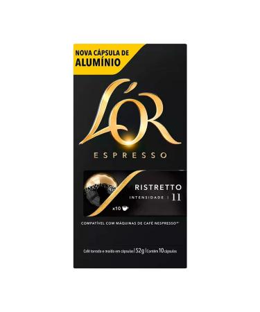 L'OR Espresso Ristretto Intensity 11 Nespresso Compatible Coffee Capsules 10 each L'Or Ristretto