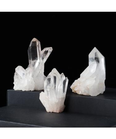 Home Decoration Natural Beautiful White Crystal Cluster Clear Quartz Raw Ore Crystals Point Specimen Home Decor Crafts Ornaments Stones Crystal (Size : 60-70g) - Buy Online on SooperMarket.com