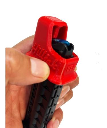 Hilljak 3D-Printed Magazine Speed Loader Designed to fit Keltec P-17 22LR, Quickie Loader Red