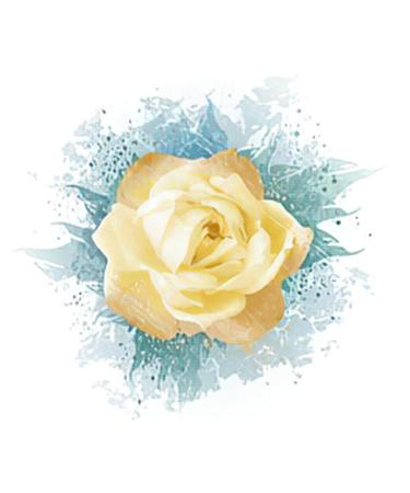 6 Sheets Temporary Tattoos Yellow Grunge Rose Paints Splashes Temporary tattoo Neck Arm Chest for Women Men Adults 3.7 X 3.7 Inch Rose Tattoo